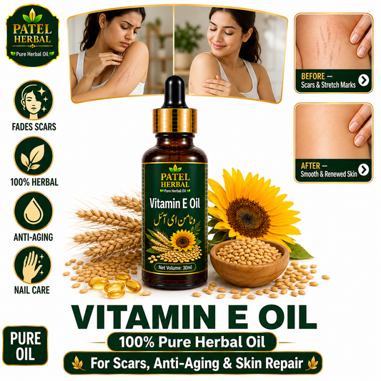 Vitamin E Oil – 100% Pure Herbal Oil for Scars, Anti-Aging & Skin Repair | 30ml