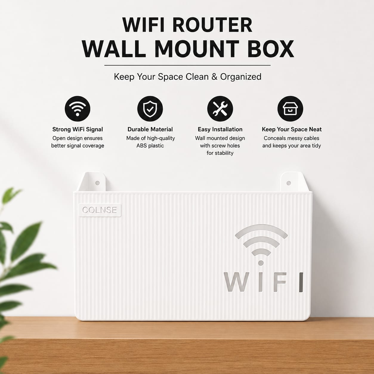 WiFi Router Holder Wall Mount | Single & Pack of 2 | White & Black Colors