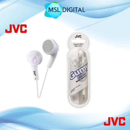 Original JVC Gumy & Marshmallow Earbuds | No Mic | Deep Bass | Soft Fit | Tangle-Free | Used/Open Box